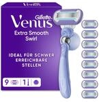 Gillette Venus Extra Smooth Swirl Rasierer Damen, Lila - Damenrasierer f&uuml;r