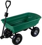 Gartenwagen mit Kippfunktion 75 Liter Kunststoffwanne Handwagen Kippwagen...