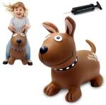 JAMARA 466004 H&uuml;pftier Dog Brown HoppyDoo - Spielzeug f&uuml;r Kinder, H&uuml;pfspielzeug