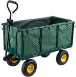 Wiltec Transportwagen bis 550 kg mit Metallgittern, Gartenwagen mit Abnehmbarer