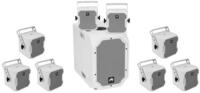 Omnitronic BOB-Set 1 St&uuml;ck BOB-10A Subwoofer aktiv wei&szlig; + 8 St&uuml;ck BOB-4 Top...