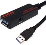 ROLINE USB 3.2 Gen 1 Aktives Repeater Kabel, schwarz, 20 m