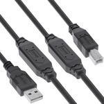 InLine USB 2.0 Aktiv-Kabel mit Signalverst&auml;rkung, USB-A zu USB-B, Druckerkabel