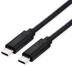 ROLINE USB4 Gen3x2 Kabel, C&ndash;C, ST/ST, 40Gbit/s, 100W, schwarz, 0,5 m