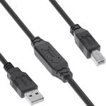 InLine USB 2.0 Aktiv-Kabel mit Signalverst&auml;rkung, USB-A zu USB-B, Druckerkabel