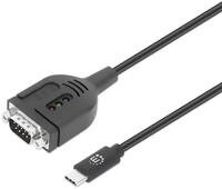 USB-C auf Seriell DB9 / RS232 Adapterkabel/ Konverter 1 m Stecker/ Stecker