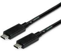 ROLINE USB 3.2 Gen 2 Kabel, mit PD 20V5A, Emark, C-C, ST/ST, schwarz, 2 m