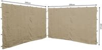 QUICK STAR 2 Seitenteile 295x201cm f&uuml;r Pavillon Roma 3x3m Seitenwand Sand