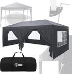 ECD Germany Pavillon 3x6 Wasserdicht Stabil Winterfest, Pop Up Faltpavillon,
