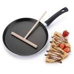 Fackelmann Crepepfanne mit Streicher &ndash; Flache Pfanne f&uuml;r leckere Crepe,