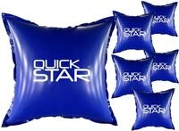 QUICK STAR 6 St&uuml;ck Poolkissen Eckig 120x120 cm Blau | 4 Seile &...