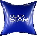 QUICK STAR Poolkissen Eckig 120x120 cm Blau | 4 Seile & Sicherheitsventil | 2X