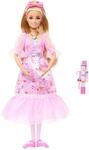 Barbie im Nussknacker Clara Ballerina-Puppe im rosa Satinkleid mit Puff&auml;rmeln,