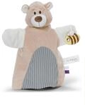 NICI Schmusetuch Handpuppe B&auml;r 2in1 26x25cm - beige - Kuscheltuch f&uuml;r Babys &