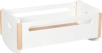 goki 51432 - Puppenwiege Herz, 52,2 x 30,3 x 22 cm, wei&szlig; & Natur,...