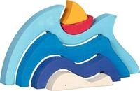 goki Evolution 58317 &ndash; Designpuzzle Wellen und Segelboot aus Holz &ndash;...