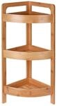Spetebo Bambus Badezimmer Eckregal mit 3 Ablagen - Holz Badregal Standregal...