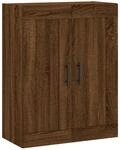 vidaXL Wandschrank, H&auml;ngeschrank mit 3 F&auml;chern 2 T&uuml;ren, Wandmontage...