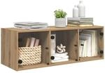 vidaXL Wandschrank Artisan-Eiche 102 x 37 x 35 cm Holzwerkstoff, Wandh&auml;ngender