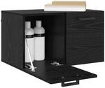 vidaXL Wandschrank Wandmontiert Schwarz Eichen-Optik 60 x 36,5 x 35 cm,...