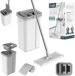 Teesa New Clean Reinigungsmop, Microfaser Plastik, grau (gris chin&eacute; 14), 5.7 l