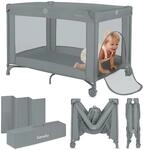 Lionelo Amelie Baby-Reisebett, ab Geburt bis 15 kg, klein, faltbar, weiche