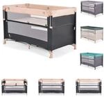 MONI Reisebett Next Level, 2 Ebenen, Matratze, Seite zum klappen, Beistellbett,