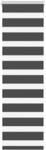 vidaXL Doppelrollo Schwarz 55x100 cm Stoffbreite 50,9 cm Polyester, Zebra-Rollo,