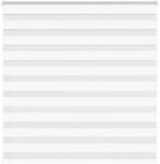 vidaXL Doppelrollo Wei&szlig; 145x150 cm Stoffbreite 140,9 cm Polyester, Zebra-Rollo,