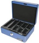 HMF 308-05 Geldkassette Euro-M&uuml;nzbrett 20 x 16 x 9 cm, blau