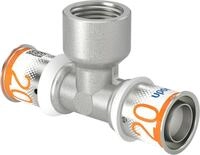 Uponor S-Press PLUS MLC T-St&uuml;ck mit Innengewinde 20mm x 1/2" x 20mm