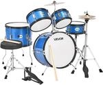 VEVOR Schlagzeug Set, 5-teilig, inkl. 40,6 cm Basstrommel, 25,4 cm Snare, 20,3 cm &