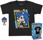 Funko Pocket POP! & Tee: Sonic - F&uuml;r Kinder - Beflockt L - Sonic The Hedgehog -