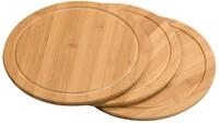 Kesper 50242-71 / 3er Set Fleischteller mit Saftrille, Bambusteller,...