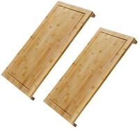 Kesper - 2 St&uuml;ck Schneide- und Abdeckplatte - Bambusholz - 54 x 28 x 4 cm -...