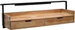 Wohnling Wandschreibtisch Akazie Massivholz 120cm mit 2 Schubladen - Design