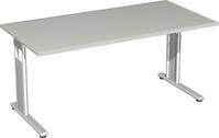 Gera M&ouml;bel C Fu&szlig; Flex Schreibtisch h&ouml;henverstellbar, Holzdekor,...