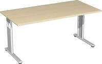 Gera M&ouml;bel C Fu&szlig; Flex Schreibtisch h&ouml;henverstellbar, Holzdekor,...