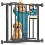 KIDIZ Treppenschutzgitter ohne Bohren | Verstellbare Breite: 81-87 cm, 75 cm...