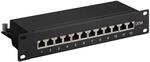 Goobay 93796 CAT 6A Patch Panel 10 Zoll / 12 Port RJ45 Buchsen Netzwerkstecker / 500