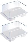 Westmark 2 K&uuml;hlschrank-Butterdosen, Kunststoff, Exclusiv, Wei&szlig;/Transparent,