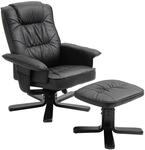 IDIMEX Relaxsessel Charly mit Hocker, sch&ouml;ner Drehsessel mit Lederimitat in...