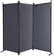 QUICK STAR Paravent 3 Teilig 170 x 165 cm Grau - Garten & Balkon Sichtschutz