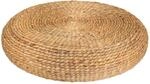 Atmosphera - Sitzhocker Wond - geflochtene Wasserhyazinthe D. 55 cm - Leinen...