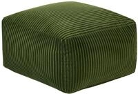 Pouf Sitzpouf Sitzhocker Cord gr&uuml;n 50 x 50 cm Quadrat Modern Skandi Mukki