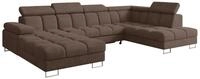 ALTDECOR Ecksofa mit Schlaffunktion U-Form COMA U 345x203x79 - Braun