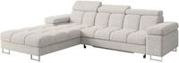 ALTDECOR Ecksofa mit Schlaffunktion L-Form COMA L 271x203x79 - Hellgrau