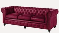 MASSIVMOEBEL24.DE|Chesterfield Sofa 3-Sitzer aus Echtleder #403 | aus echtem