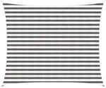 vidaXL Sonnensegel 2,5 x 3 m HDPE Rechtwinklig Hellgrau und Wei&szlig;, Garten &...
