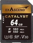 Exascend Catalyst UHS-I/V30/U3/Class 10 64GB SD-Karte